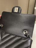 Chanel Classic Chevron Mini Rectangular Black Lambskin - Bags - 22