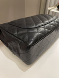 Chanel Classic Quilted Jumbo Single Flap Black Caviar - Bags - 10