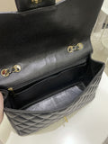 Chanel Classic Quilted Jumbo Single Flap Black Caviar - Bags - 14