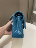 Chanel Classic Quilted Medium Double Flap Turquoise Patent - Bags - 5