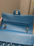 Chanel Classic Quilted Medium Double Flap Turquoise Patent - Bags - 14
