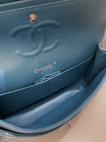 Chanel Classic Quilted Medium Double Flap Turquoise Patent - Bags - 19