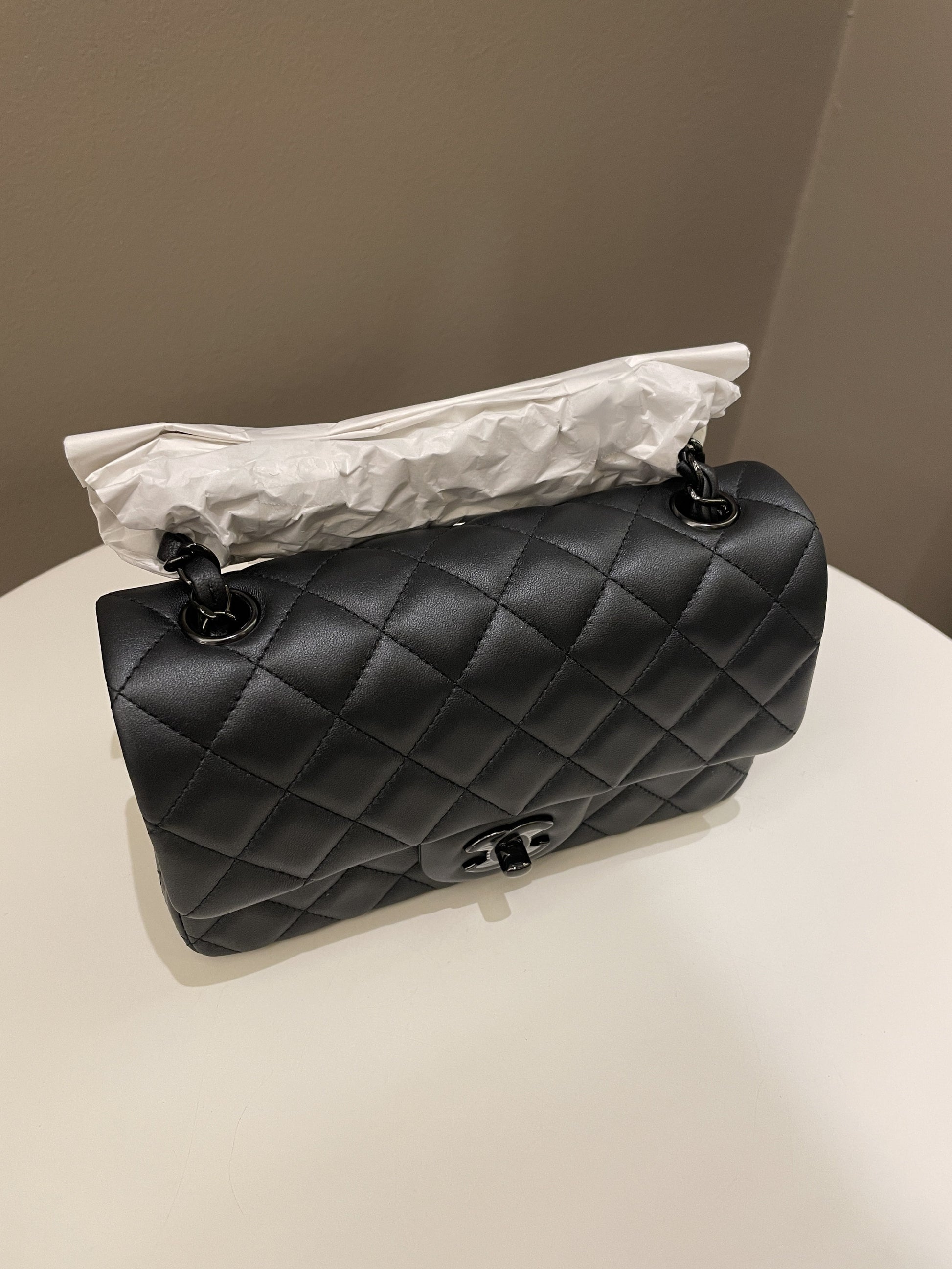 Chanel Classic So Black Quilted Mini Rectangular Black - 5