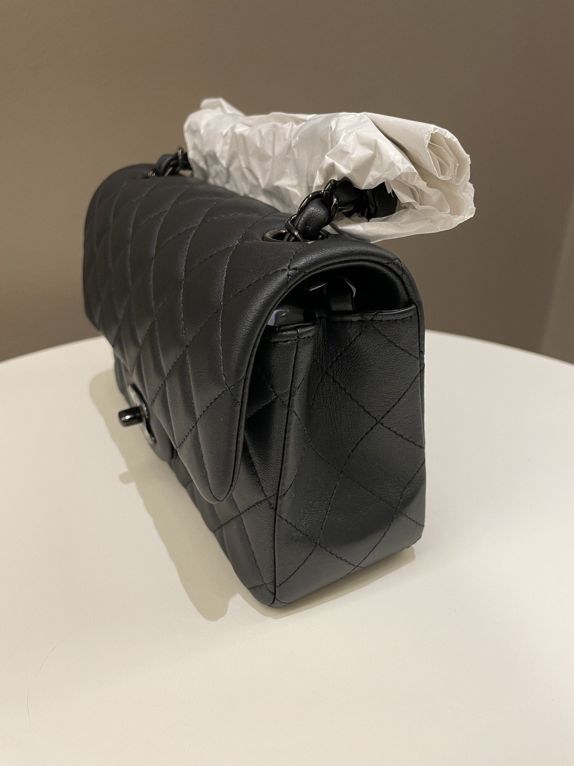 Chanel Classic So Black Quilted Mini Rectangular Black - 4
