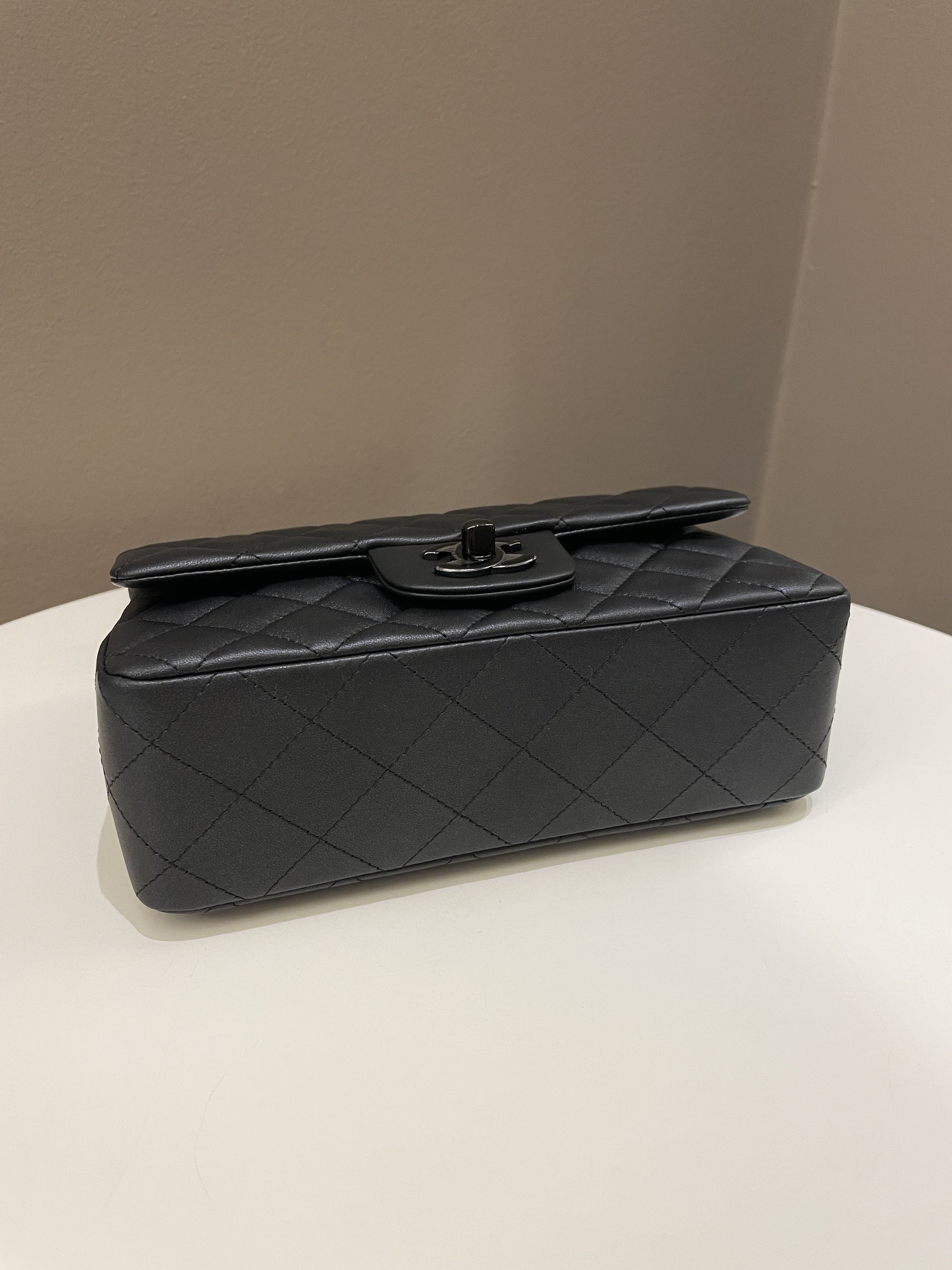 Chanel Classic So Black Quilted Mini Rectangular Black - 7