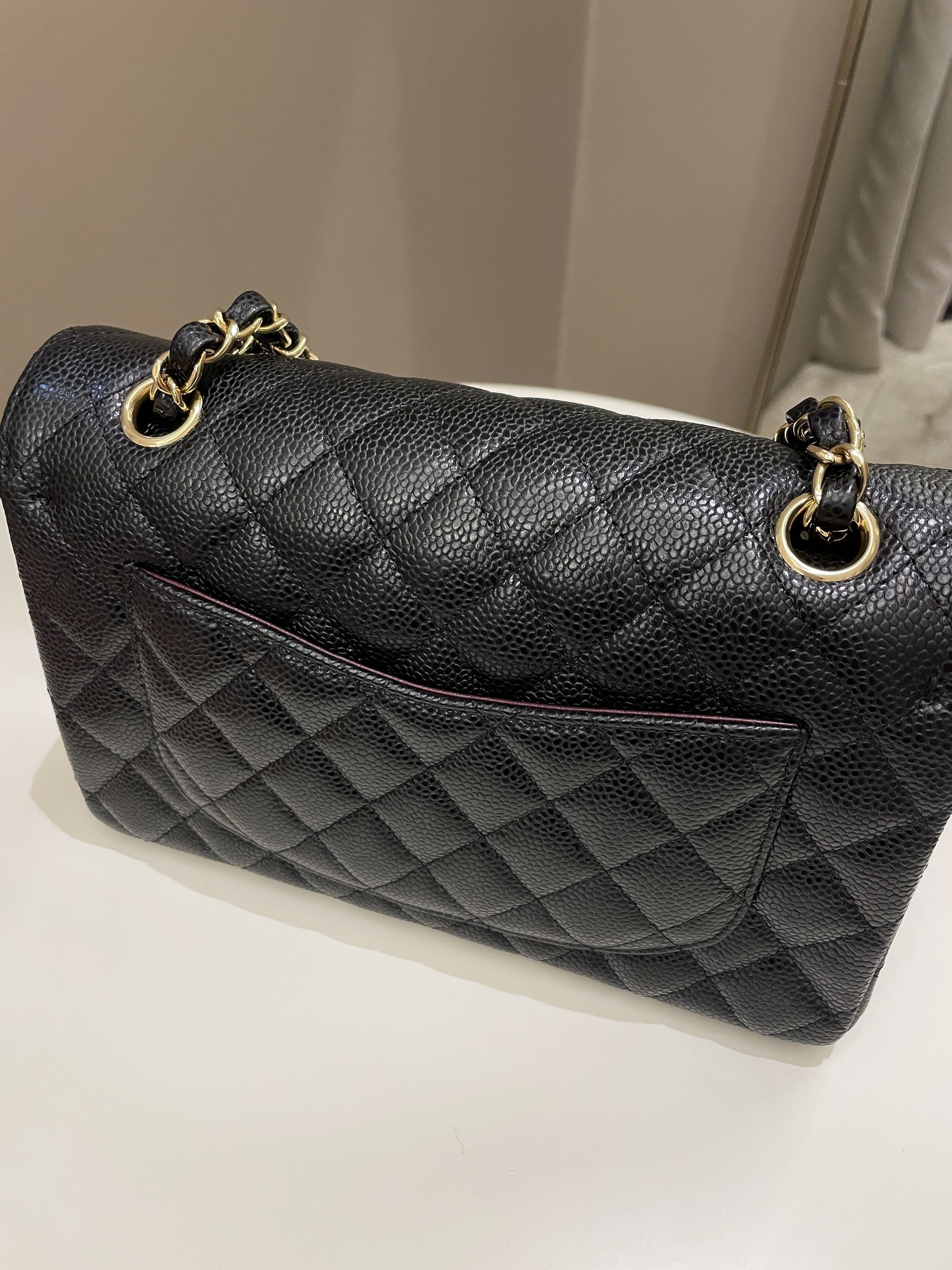 Chanel Classic Quilted Small Double Flap Black Caviar - Bags - 4