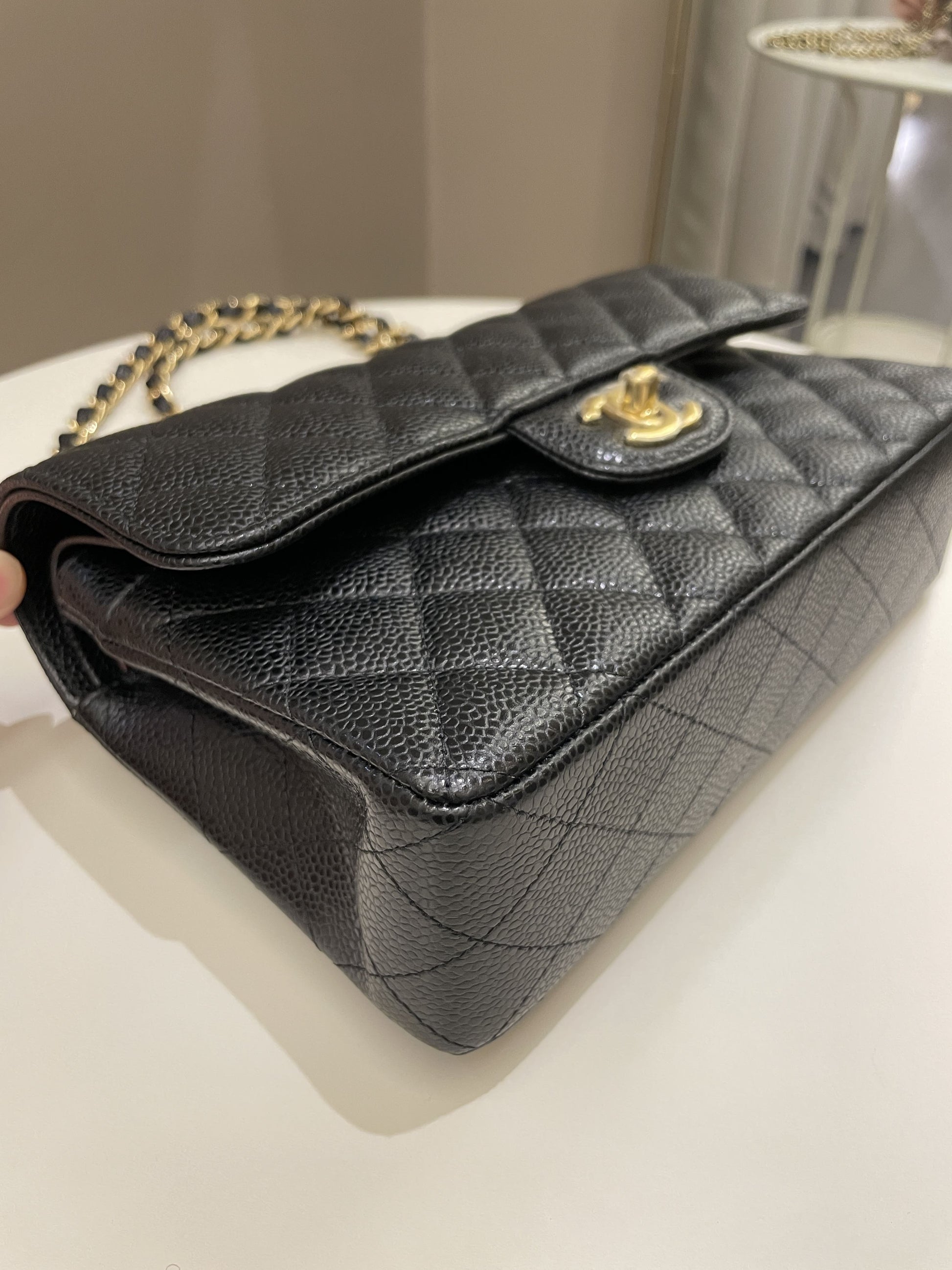 Chanel Classic Quilted Small Double Flap Black Caviar - Bags - 8