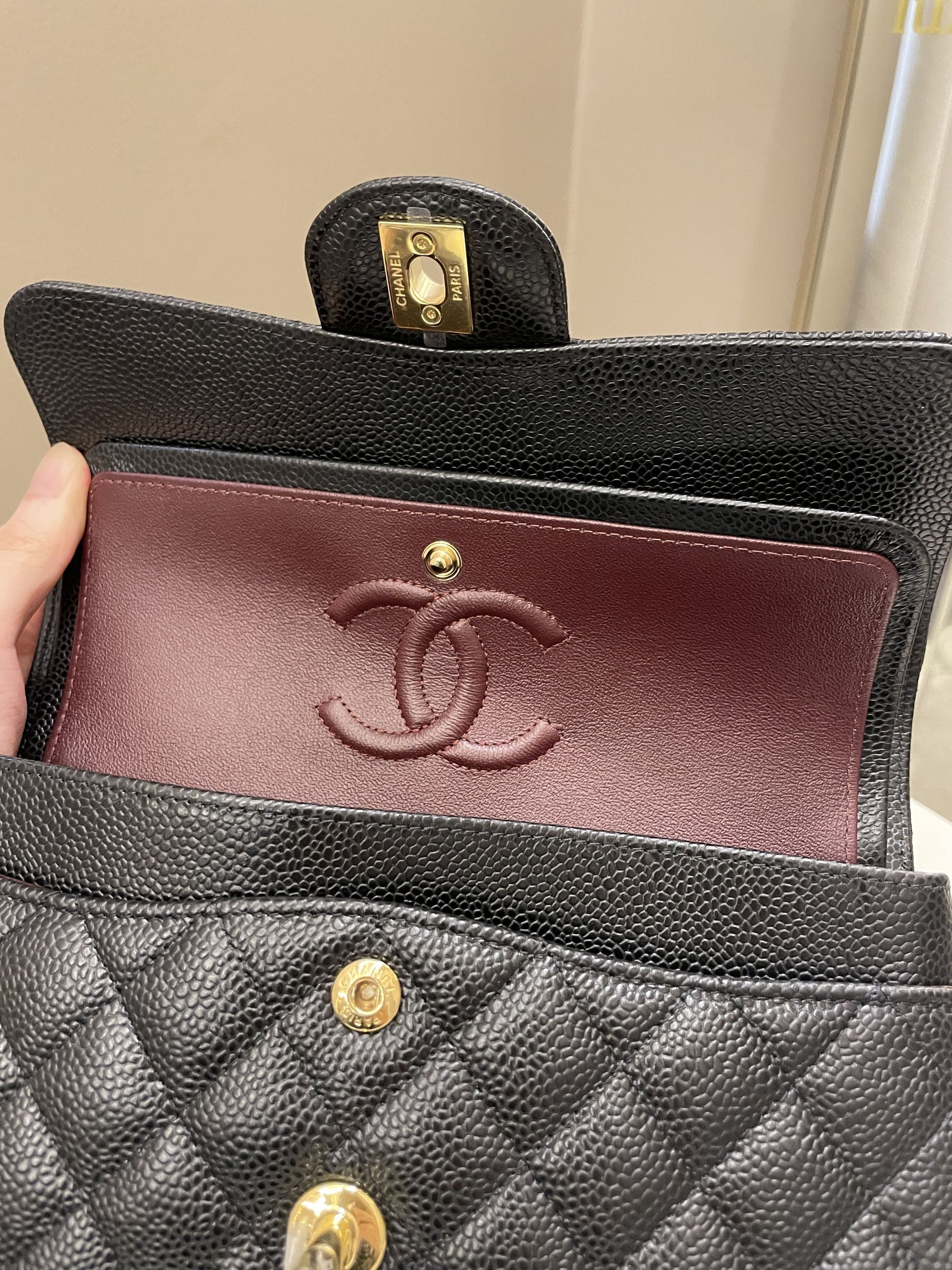 Chanel Classic Quilted Small Double Flap Black Caviar - Bags - 15