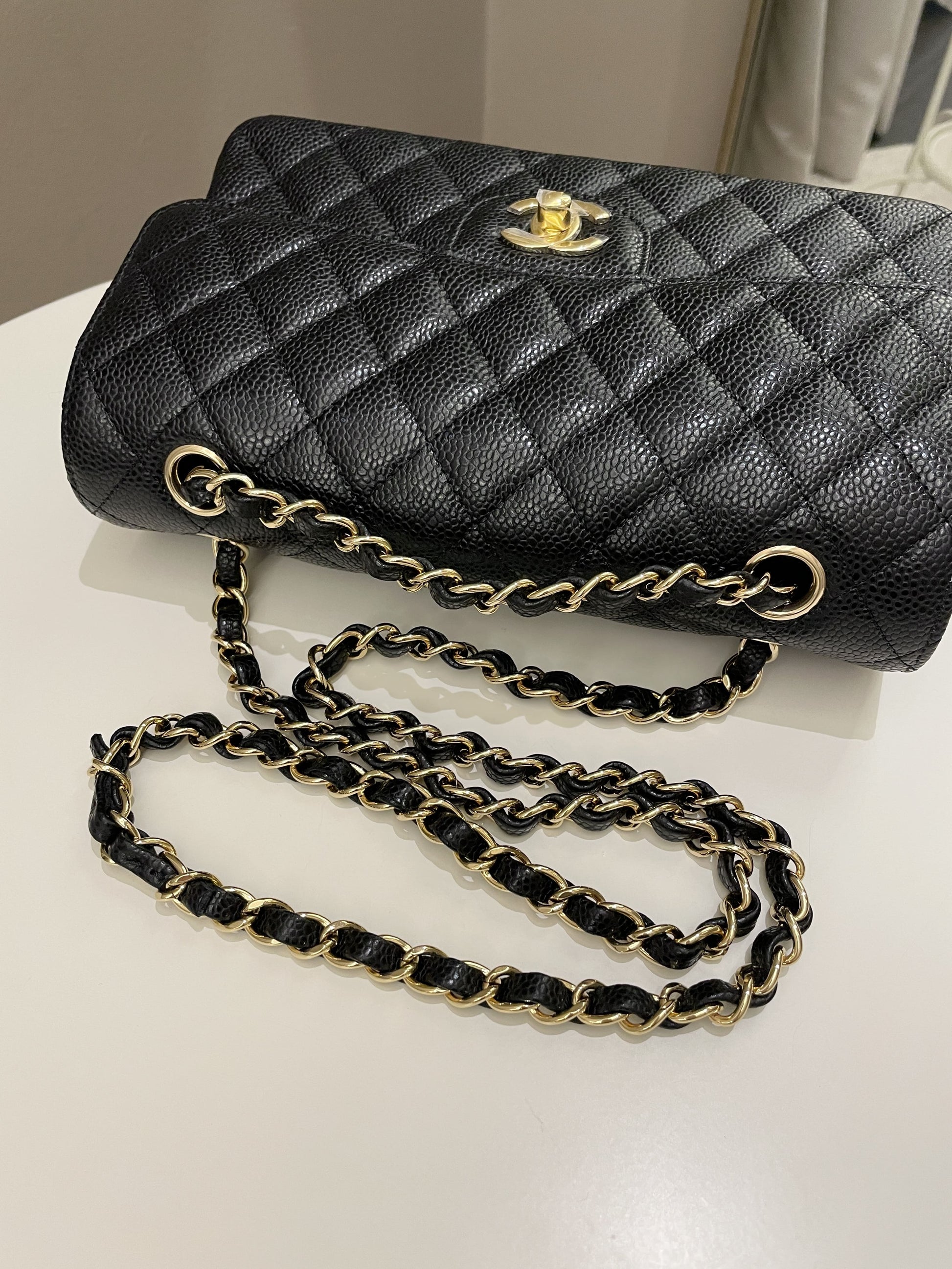 Chanel Classic Quilted Small Double Flap Black Caviar - Bags - 18