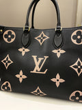 Louis Vuitton Onthego Tote MM Black / Crème - Bags