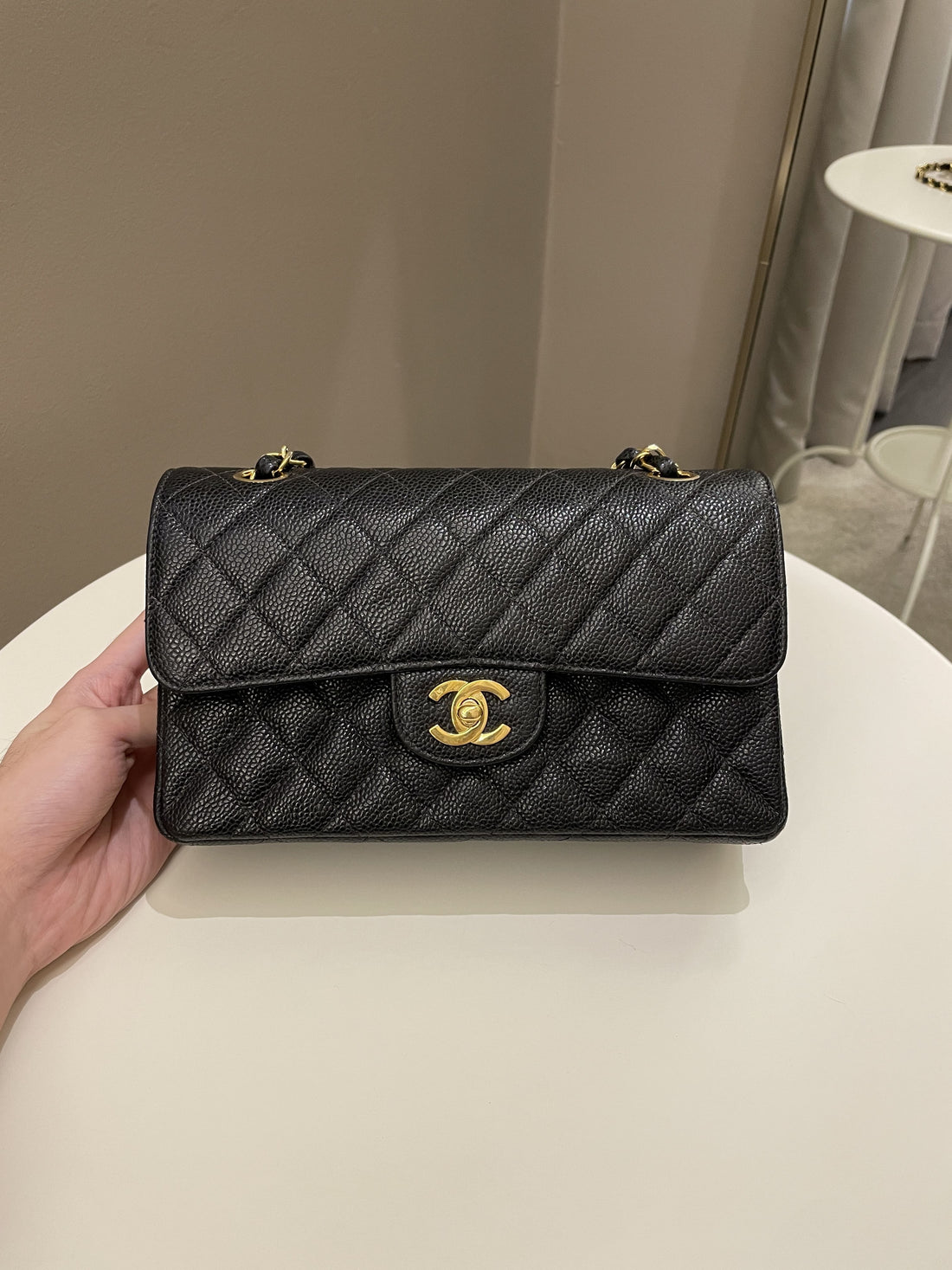 Chanel Classic Quilted Small Double Flap Black Caviar - Bags
