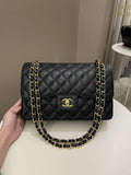 Chanel Classic Quilted Jumbo Double Flap Black Caviar - Bags - 22