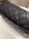 Chanel Classic Quilted Jumbo Double Flap Black Caviar - Bags - 4