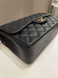 Chanel Classic Quilted Jumbo Double Flap Black Caviar - Bags - 9