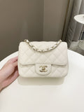 Chanel Classic Quilted Mini Square Ivory Caviar - Bags - 19
