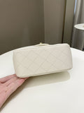 Chanel Classic Quilted Mini Square Ivory Caviar - Bags - 8
