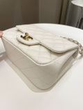 Chanel Classic Quilted Mini Square Ivory Caviar - Bags - 10
