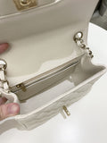 Chanel Classic Quilted Mini Square Ivory Caviar - Bags - 15