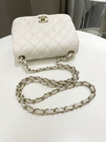Chanel Classic Quilted Mini Square Ivory Caviar - Bags - 17