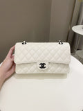 Chanel Classic Quilted Medium Double Flap Ivory Calf - Bags - 2
