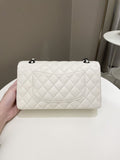 Chanel Classic Quilted Medium Double Flap Ivory Calf - Bags - 3