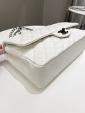 Chanel Classic Quilted Medium Double Flap Ivory Calf - Bags - 8