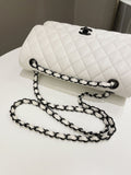 Chanel Classic Quilted Medium Double Flap Ivory Calf - Bags - 18