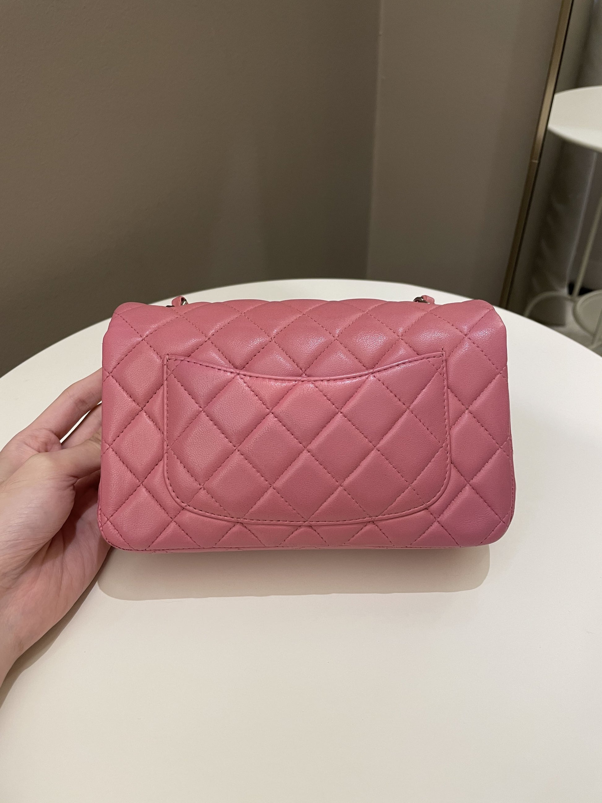 Chanel Classic Quilted Mini Rectangular Mauve Pink Lambskin - Bags - 3