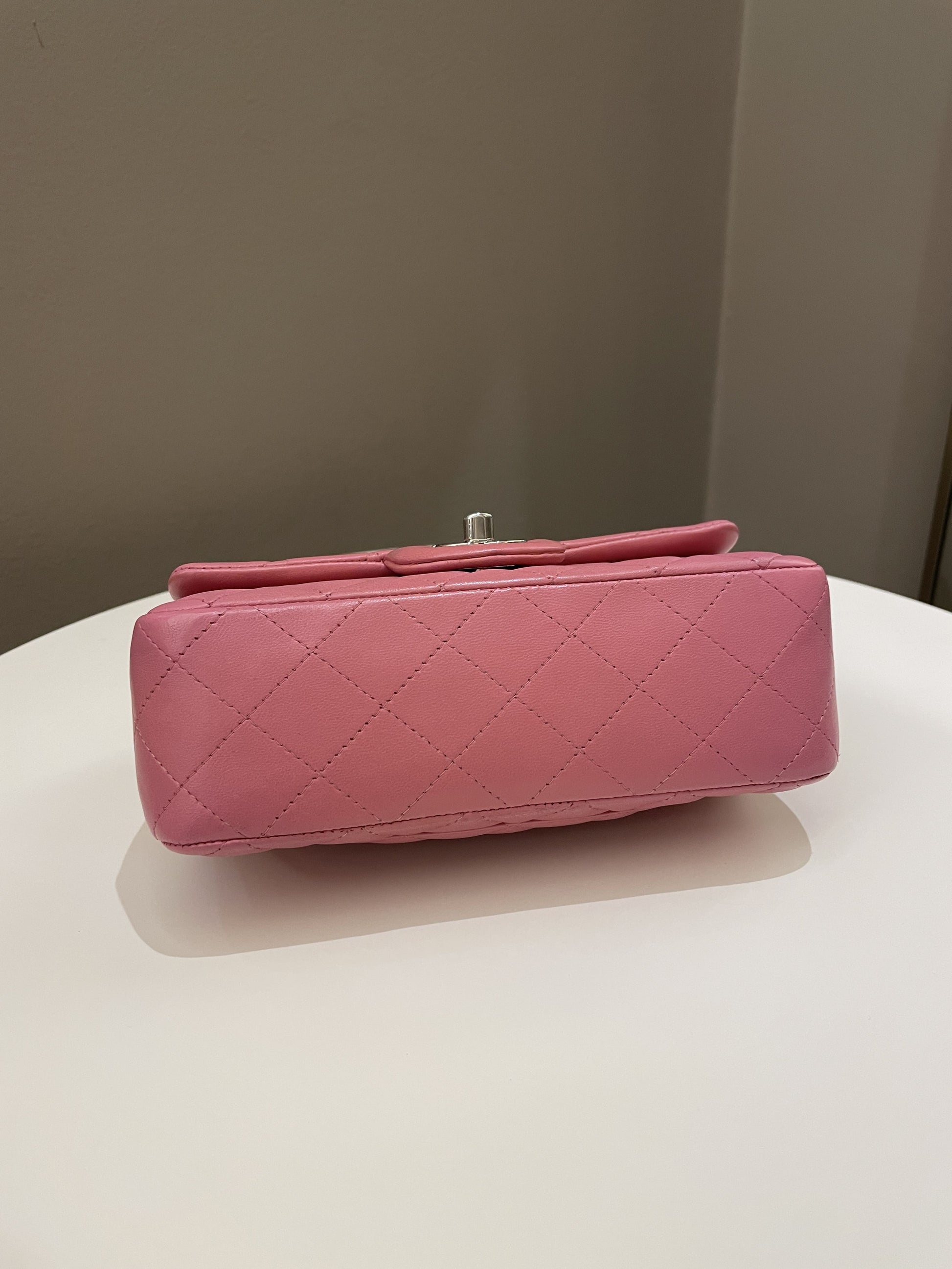 Chanel Classic Quilted Mini Rectangular Mauve Pink Lambskin - Bags - 7