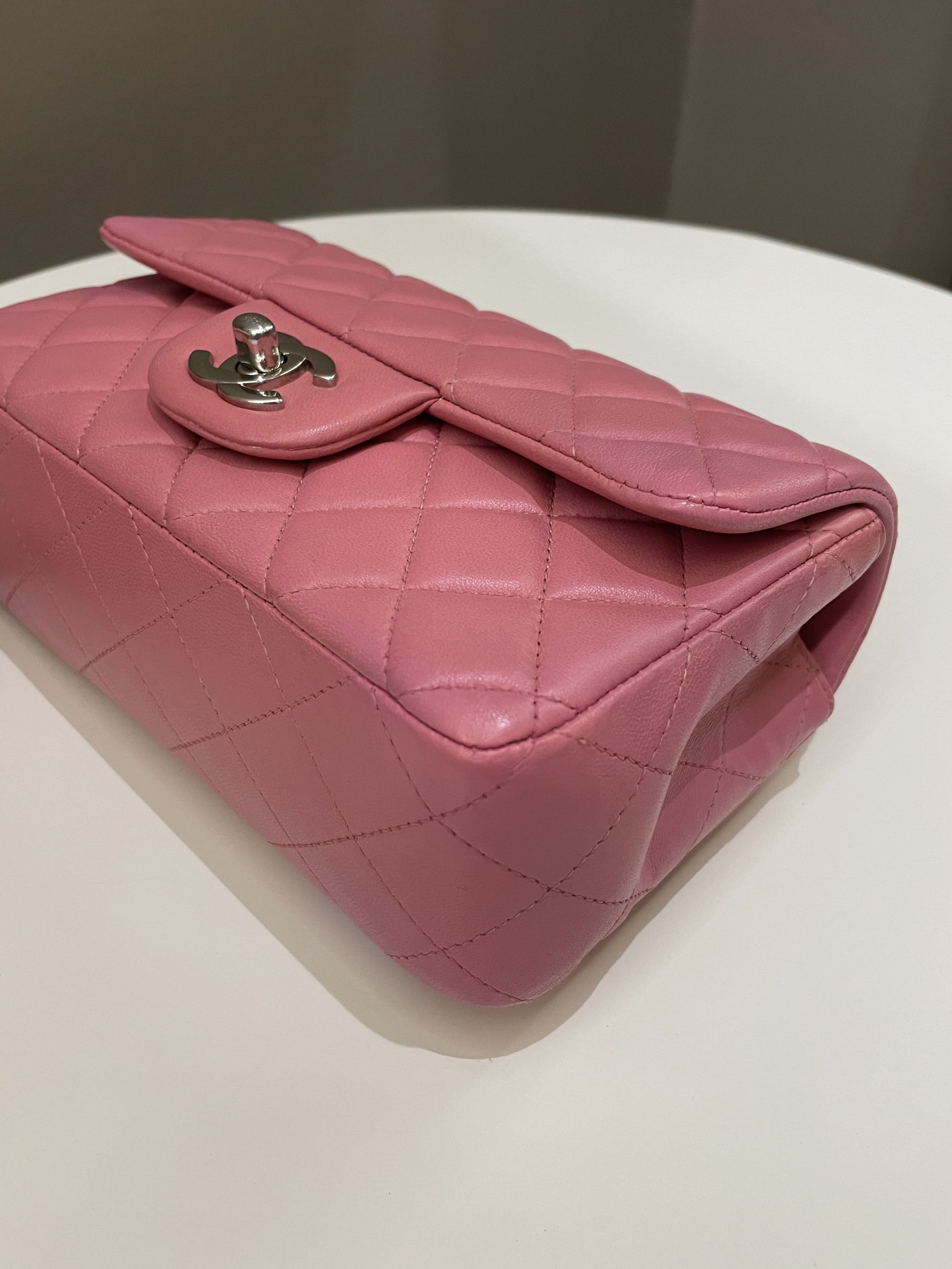 Chanel Classic Quilted Mini Rectangular Mauve Pink Lambskin - Bags - 9