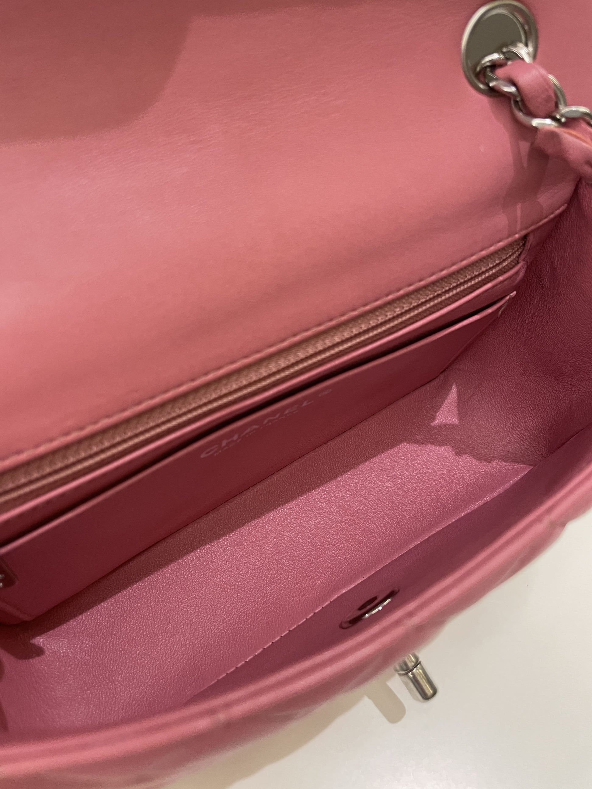 Chanel Classic Quilted Mini Rectangular Mauve Pink Lambskin - Bags - 14