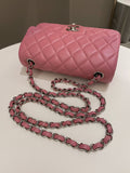 Chanel Classic Quilted Mini Rectangular Mauve Pink Lambskin - Bags - 17