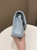 Chanel 22P Classic Quilted Small Double Flap Light Blue Caviar - Bags - 5