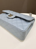Chanel 22P Classic Quilted Small Double Flap Light Blue Caviar - Bags - 9
