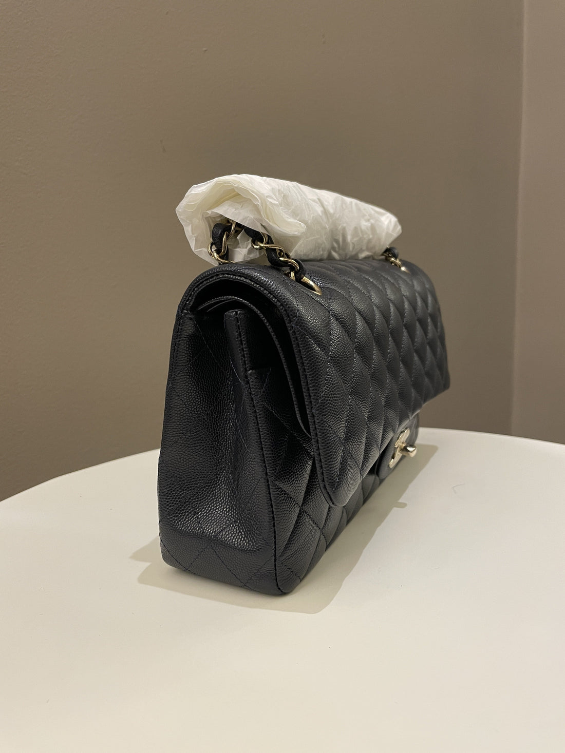 Chanel Classic Quilted Medium Double Flap Midnight Blue Caviar - Bags