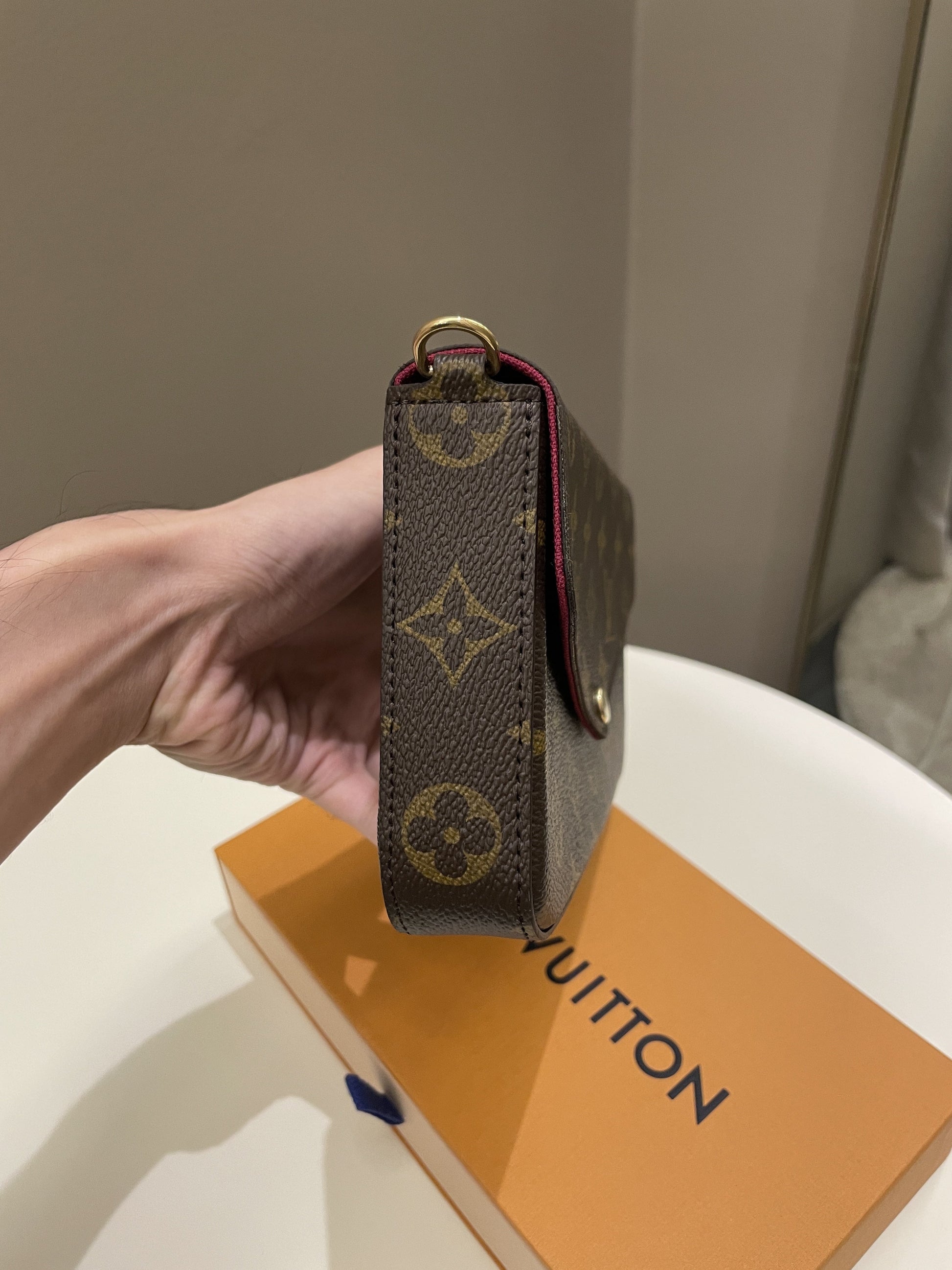 Louis Vuitton Felicie Pochette Classic Monogram Fuchsia - Bags - 5