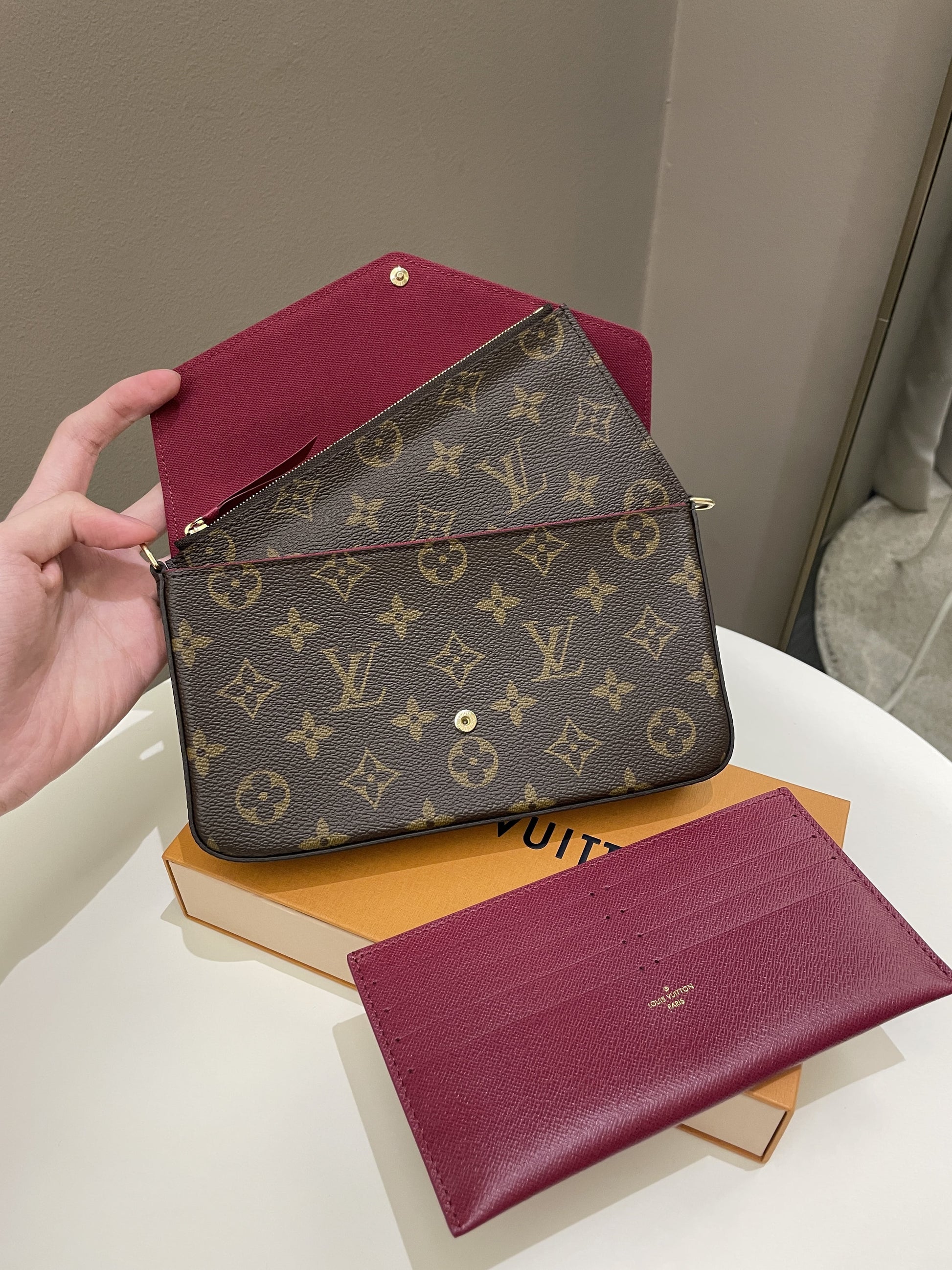 Louis Vuitton Felicie Pochette Classic Monogram Fuchsia - Bags - 12