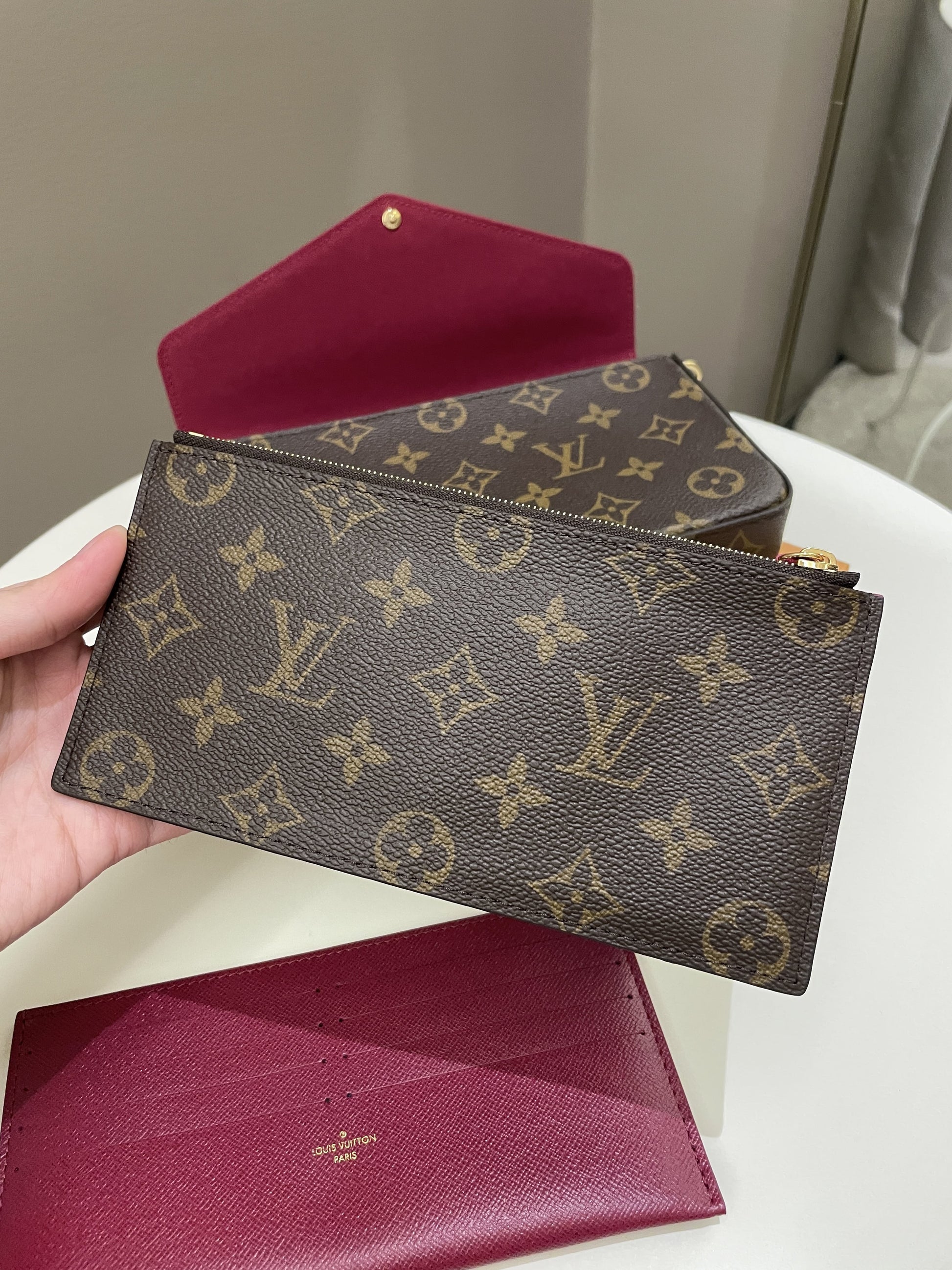 Louis Vuitton Felicie Pochette Classic Monogram Fuchsia - Bags - 22