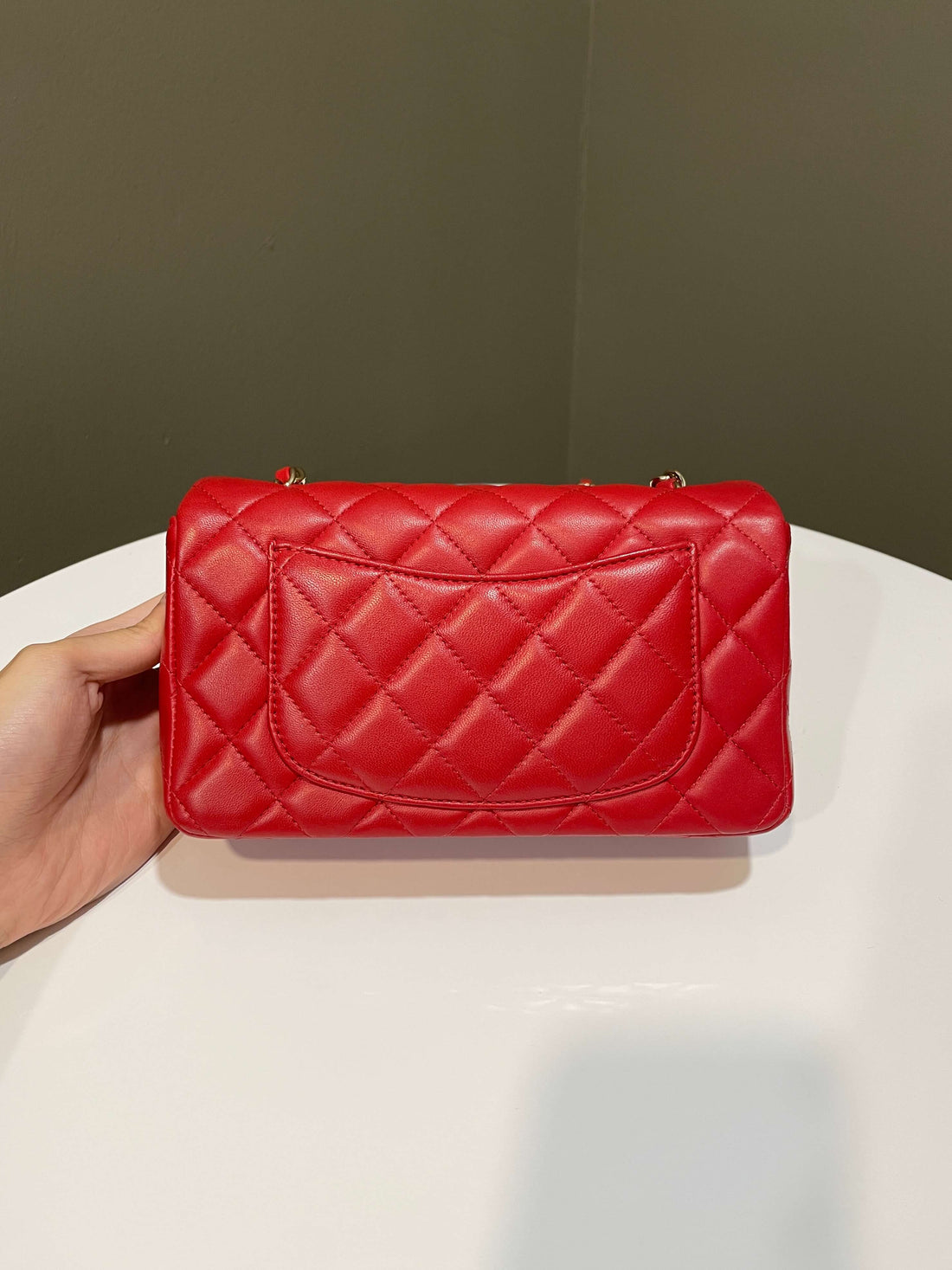 Chanel 20S Classic Quilted Mini Rectangular Dark Red Lambskin - Bags