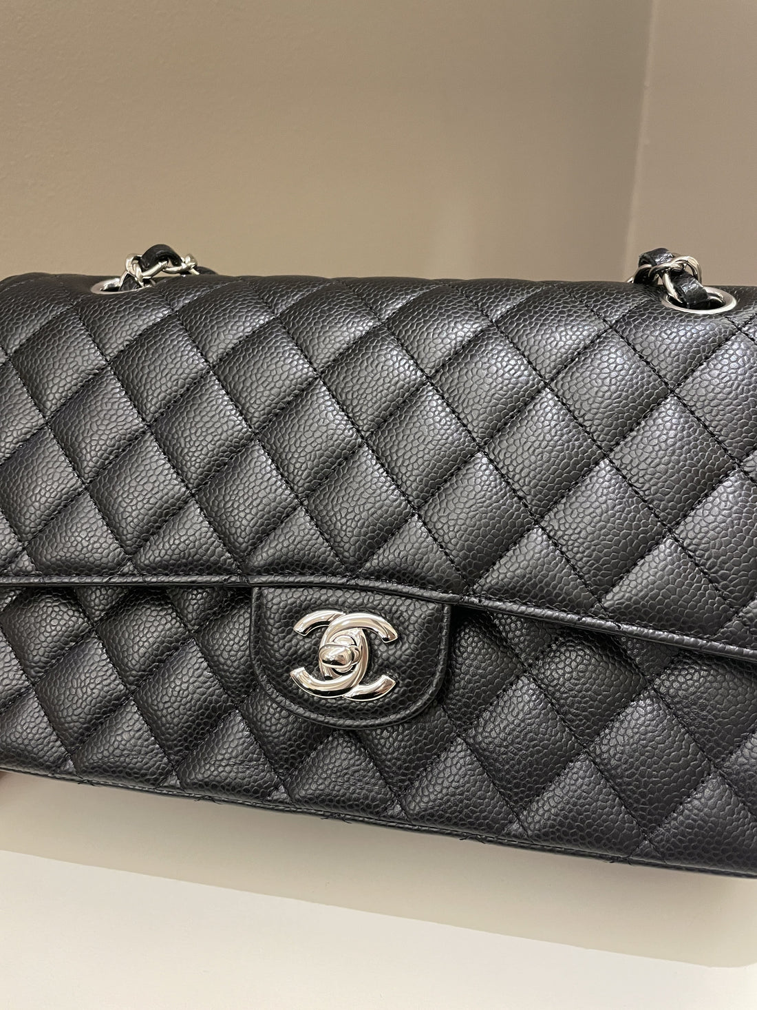 Chanel Classic Quilted Medium Double Flap Black Caviar - Bags