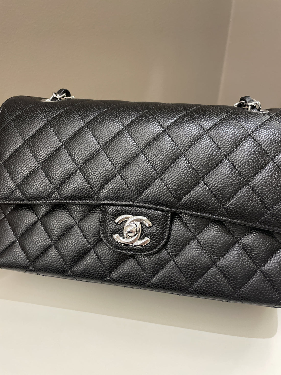 Chanel Classic Quilted Medium Double Flap Black Caviar - Bags