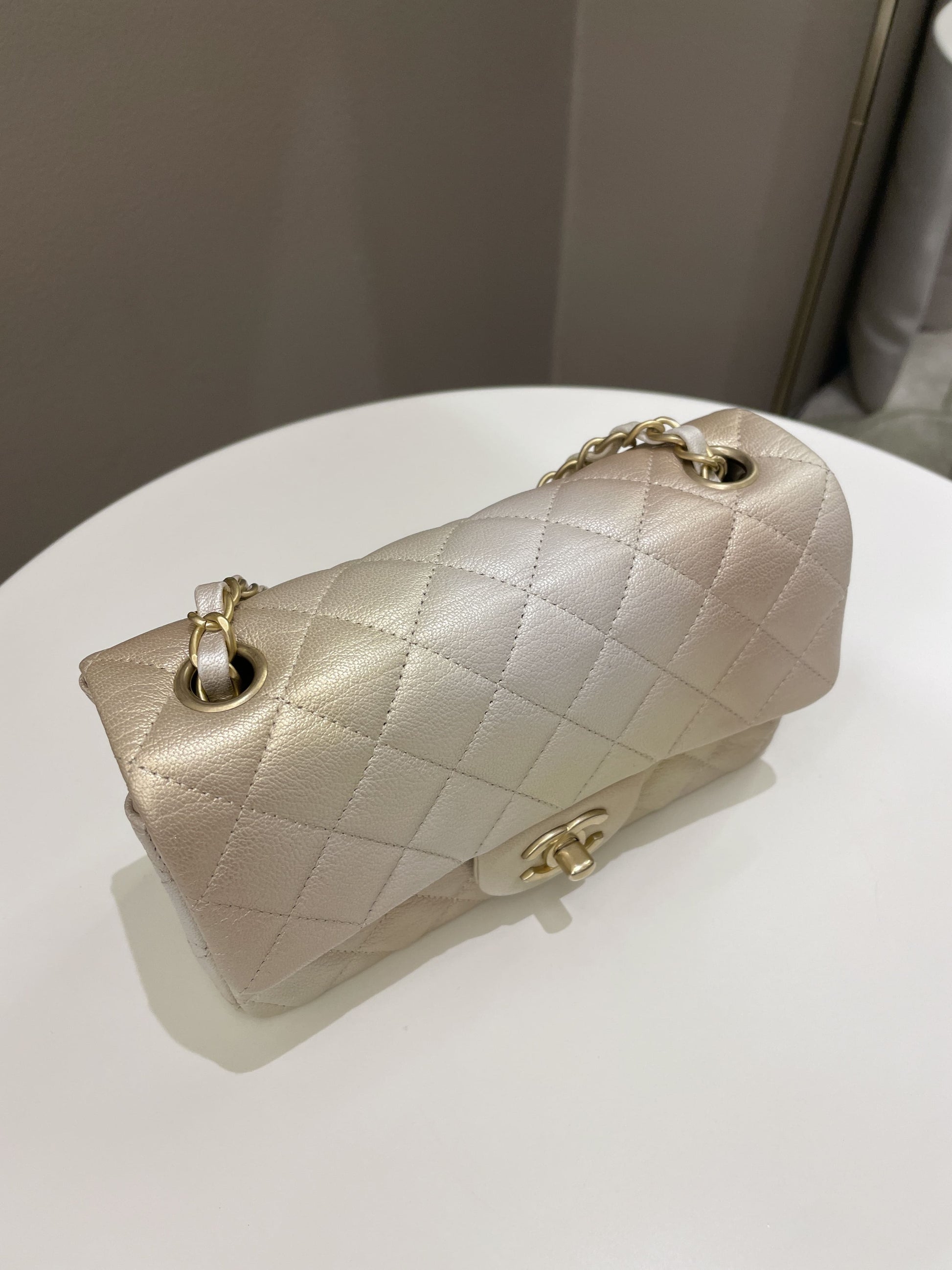 Chanel 22C Classic Quilted Mini Rectangular Gold Ombré - Bags - 9