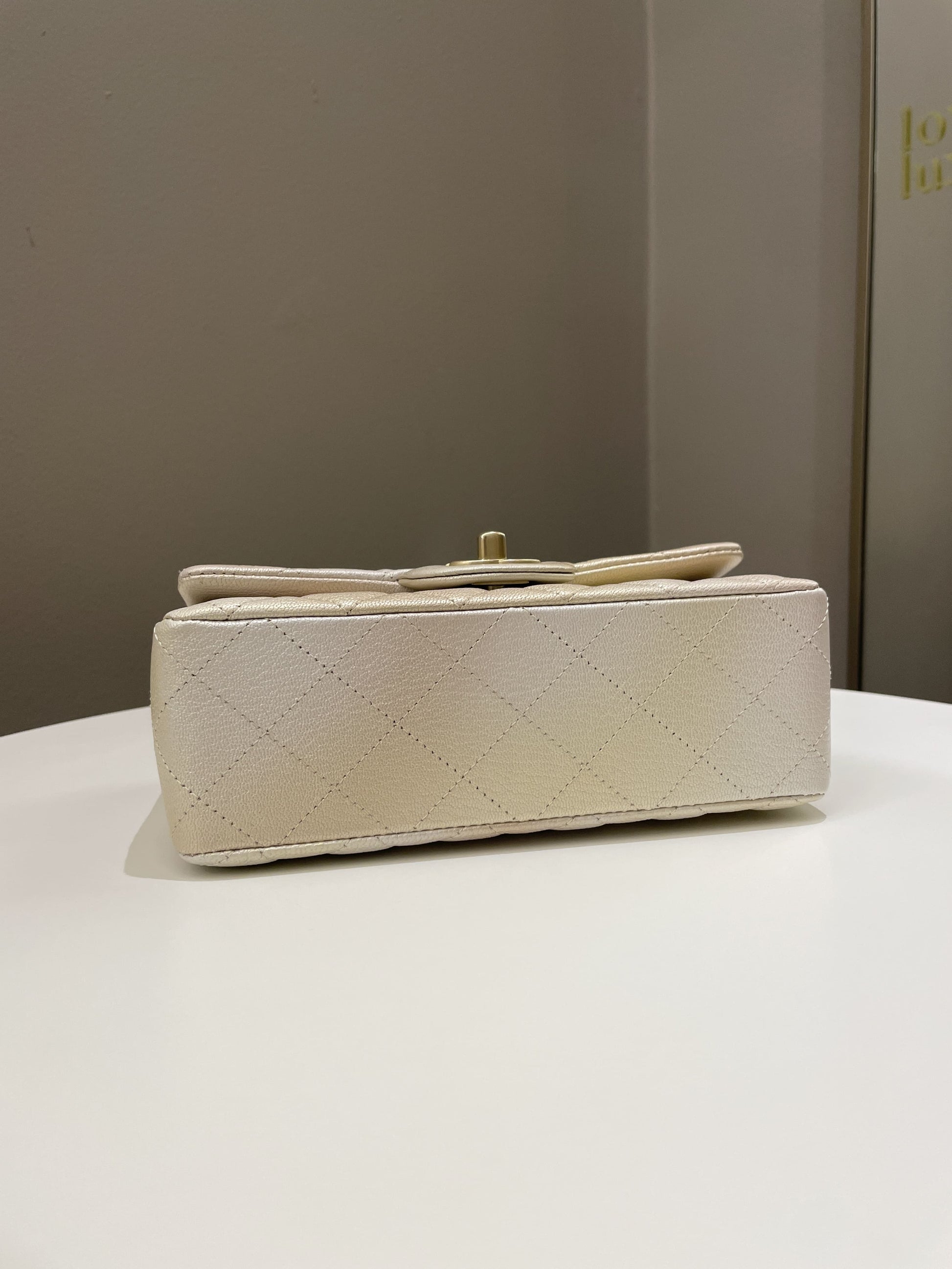 Chanel 22C Classic Quilted Mini Rectangular Gold Ombré - Bags - 8