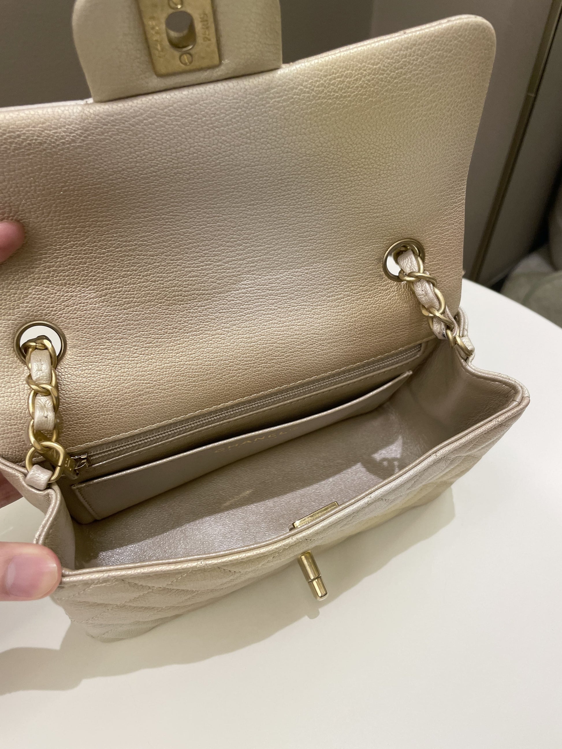 Chanel 22C Classic Quilted Mini Rectangular Gold Ombré - Bags - 16