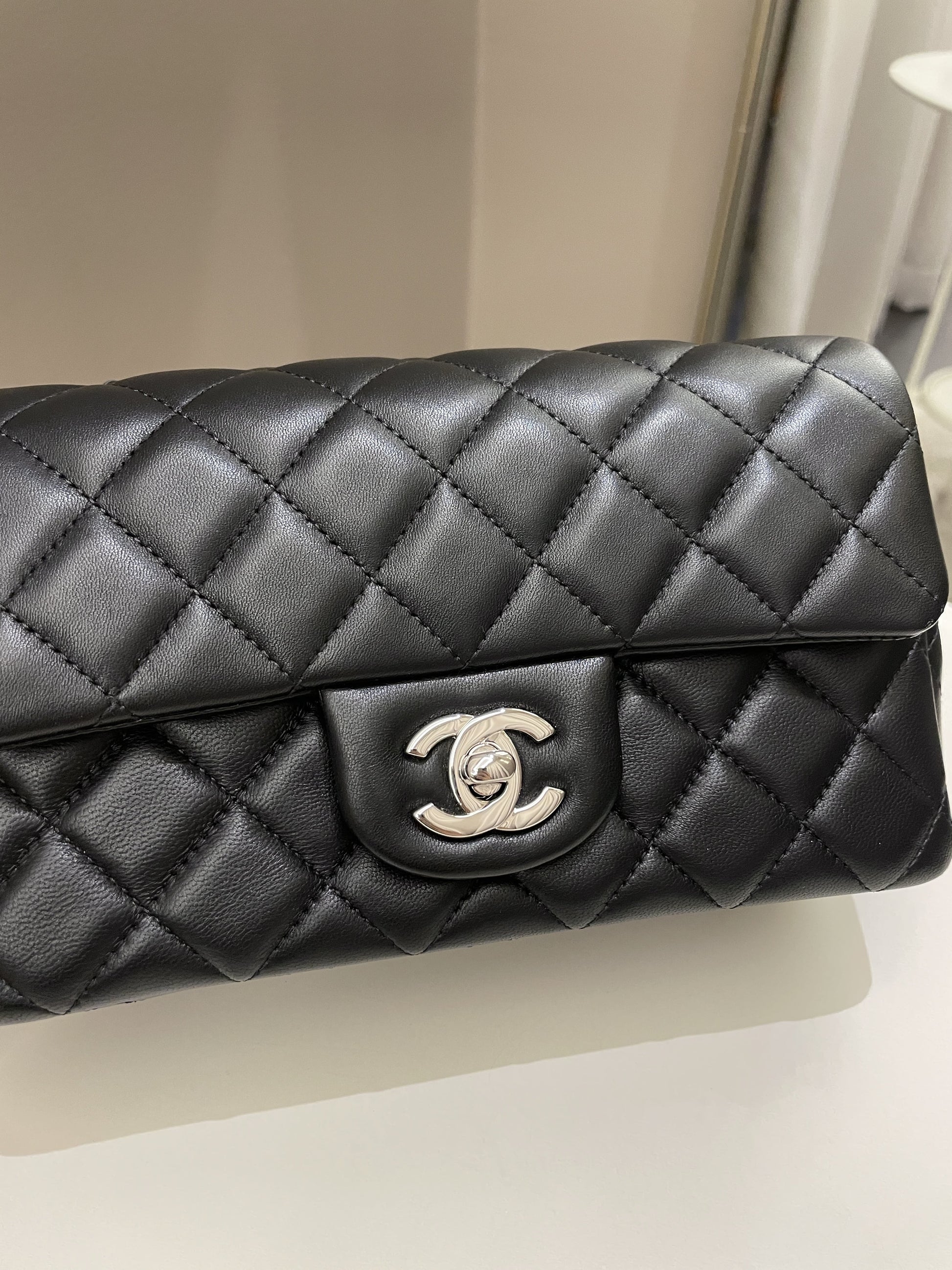 Chanel Classic Quilted Mini Rectangular Black Lambskin - Bags - 2