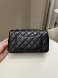 Chanel Classic Quilted Mini Rectangular Black Lambskin - Bags - 4
