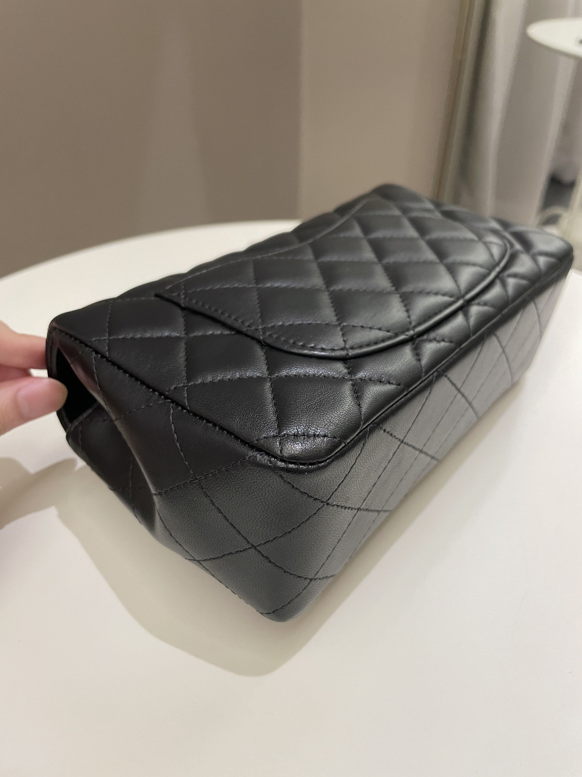 Chanel Classic Quilted Mini Rectangular Black Lambskin - Bags - 12