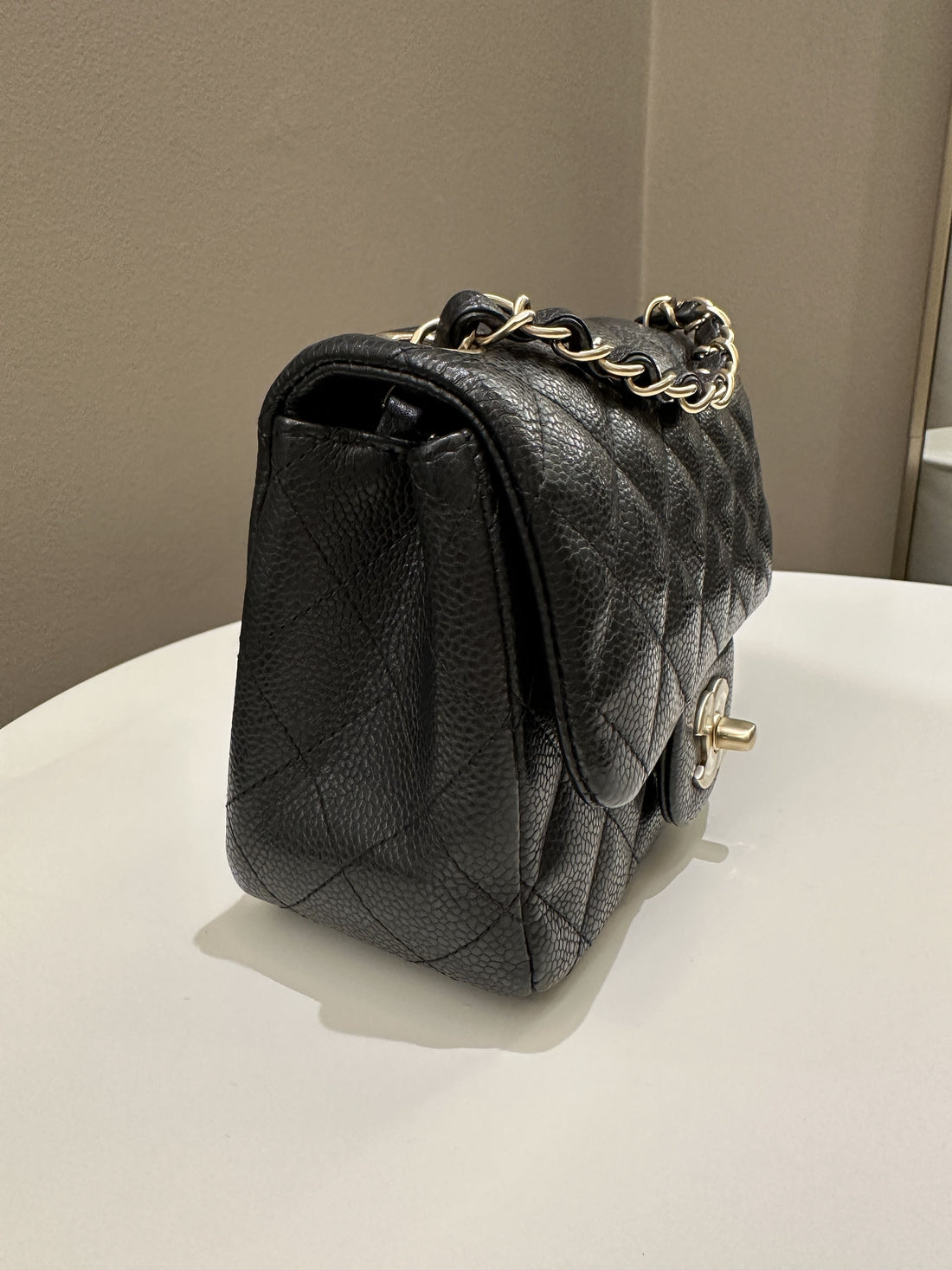 Chanel Classic Quilted Mini Square Black Caviar - Bags