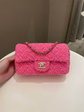 Chanel Classic Mini Rectangular Pink Tweed - Bags - 18