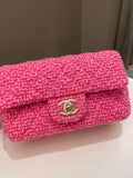 Chanel Classic Mini Rectangular Pink Tweed - Bags